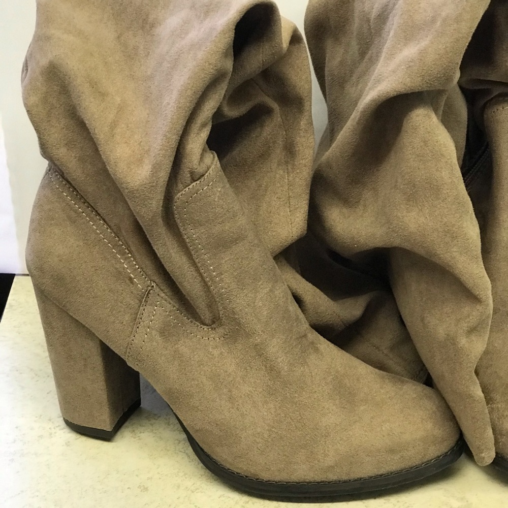 Knee high heel boots